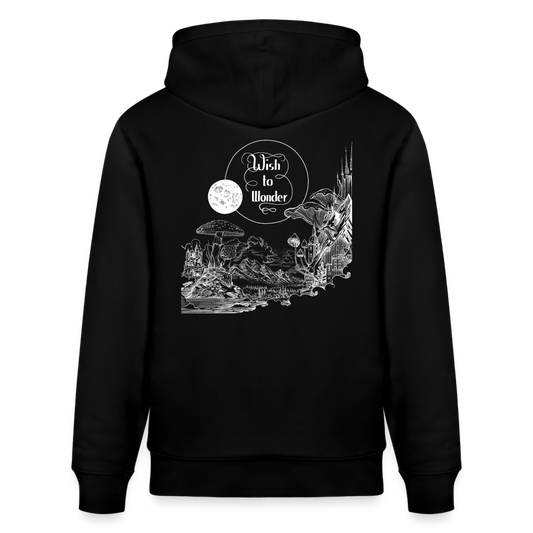 Wish To Wonder - Welcome To Wonderland | Unisex Organic Hoodie - black