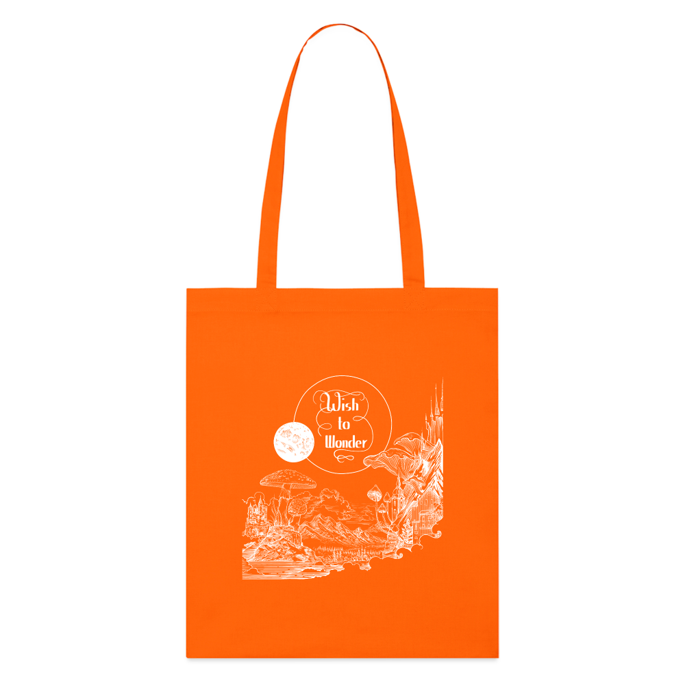 Wish To Wonder - Welcome To Wonderland | Organic Tote Bag - bright orange