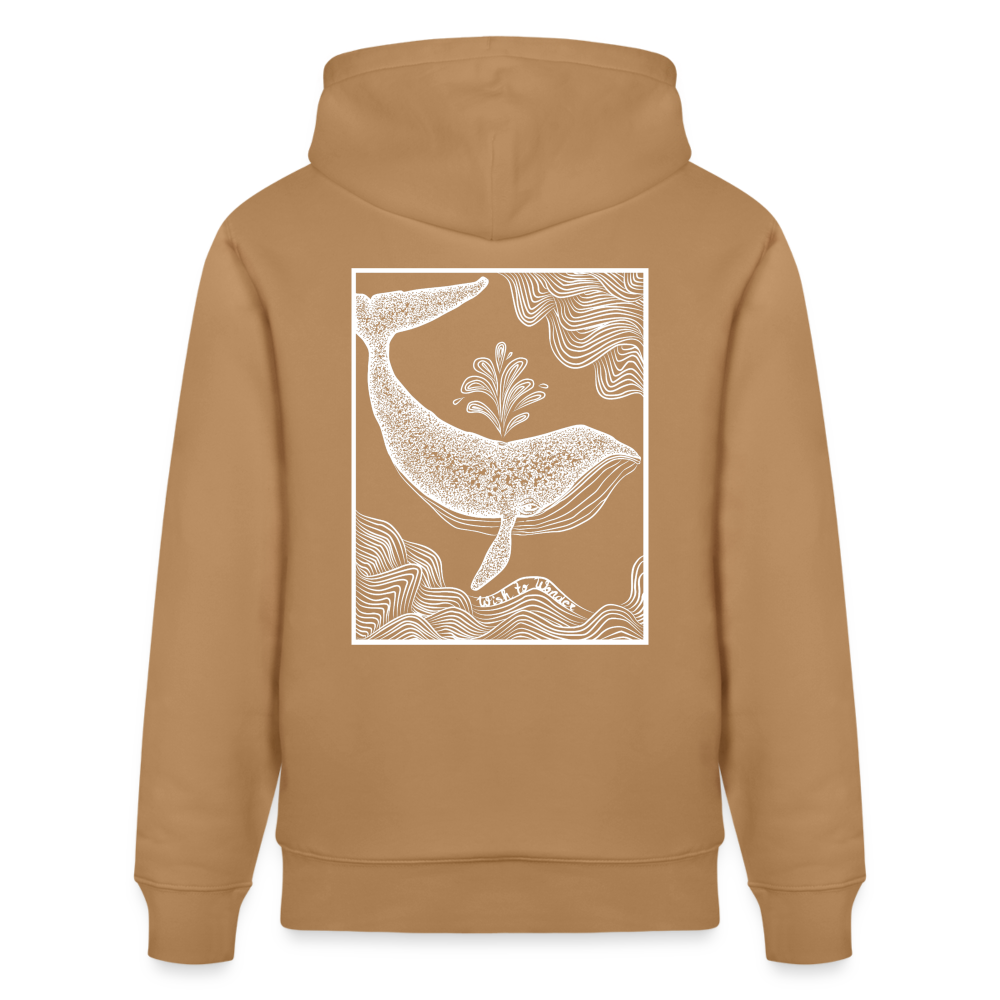 Wish To Wonder - whale | Unisex Organic Hoodie - Latte