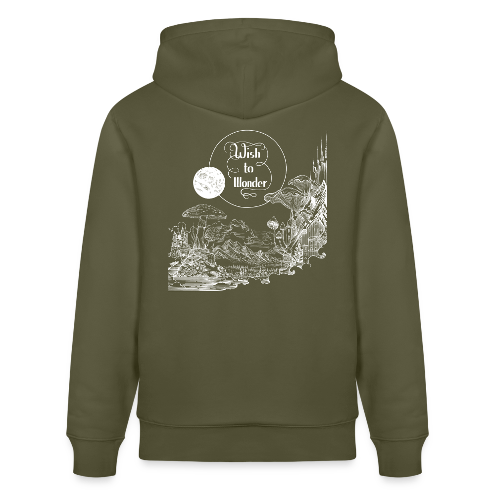 Wish To Wonder - Welcome To Wonderland | Unisex Organic Hoodie - khaki green