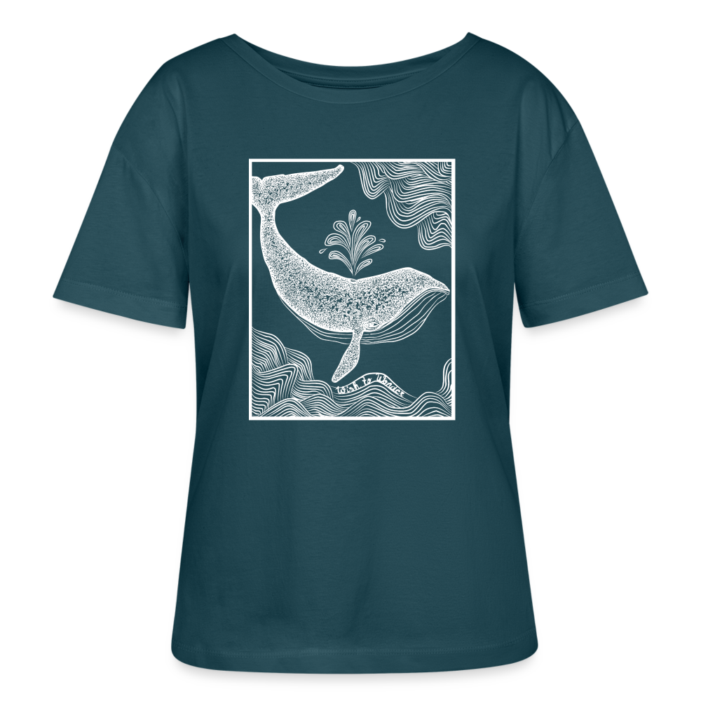 Wish To Wonder - whale | Relaxed Female Organic T-Shirt - stargazer