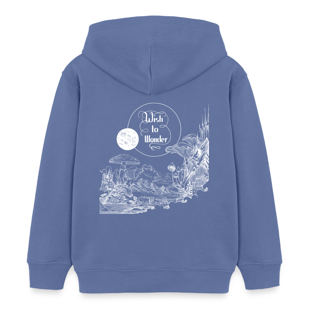 Wish To Wonder - Welcome To Wonderland | Kids’ Organic Hoodie - bright blue