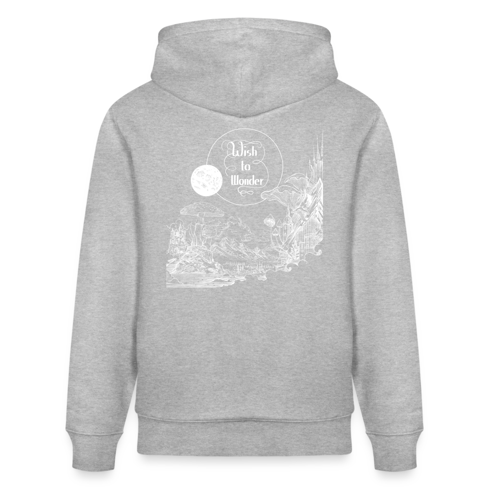 Wish To Wonder - Welcome To Wonderland | Unisex Organic Hoodie - heather grey