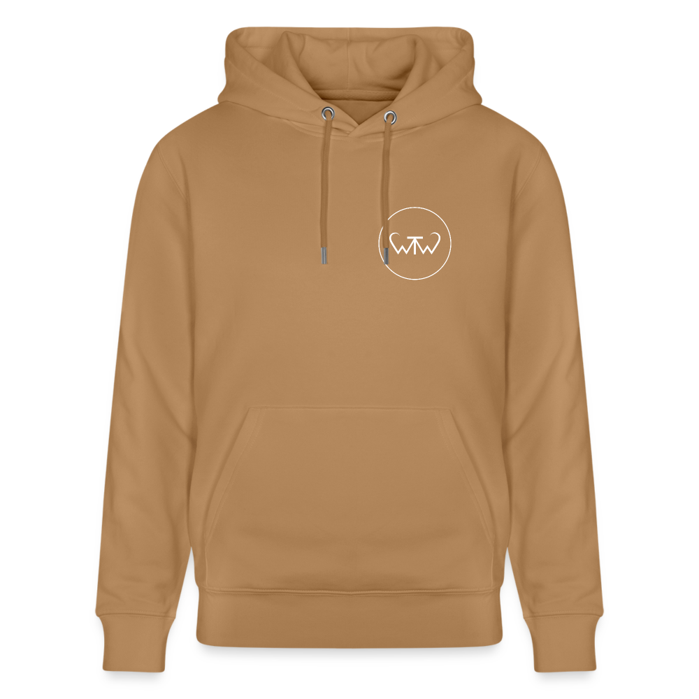 Wish To Wonder - Welcome To Wonderland | Unisex Organic Hoodie - Latte