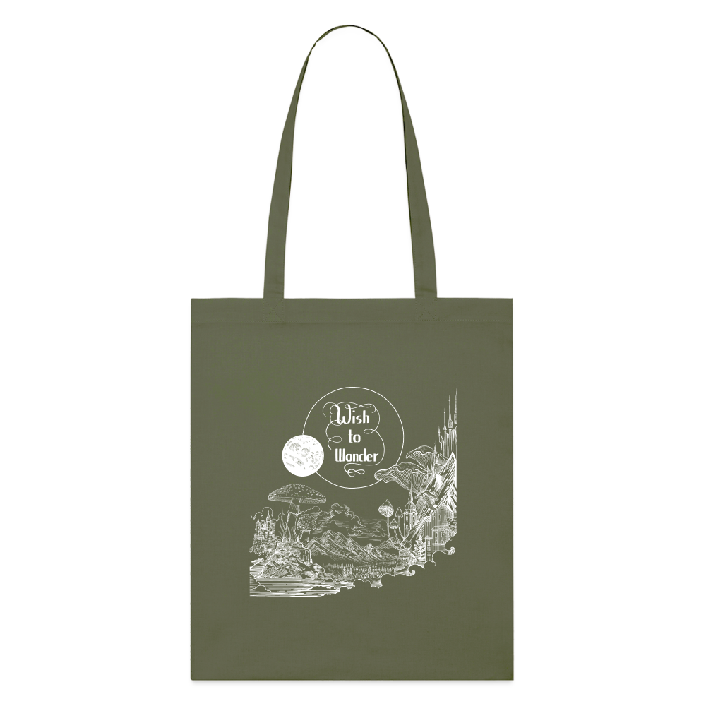 Wish To Wonder - Welcome To Wonderland | Organic Tote Bag - khaki