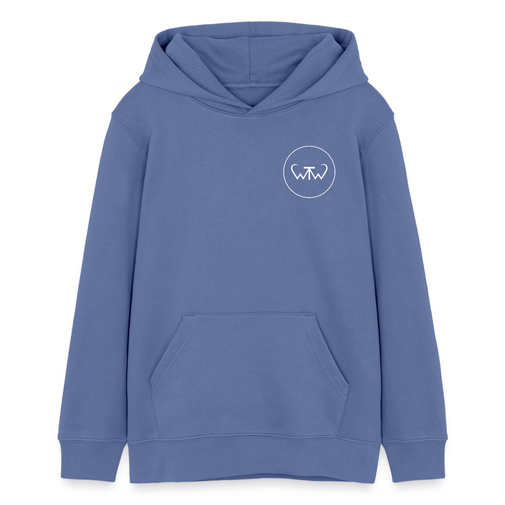 Wish To Wonder - Welcome To Wonderland | Teen Organic Hoodie - bright blue