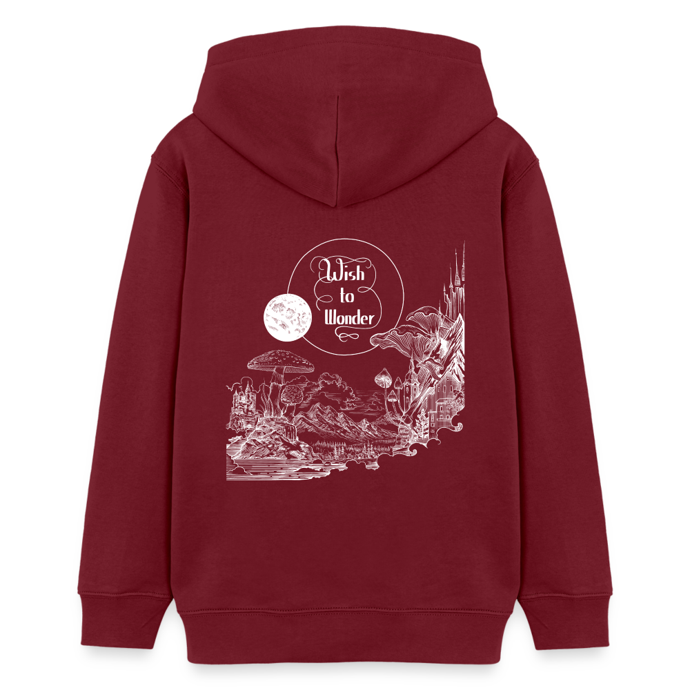 Wish To Wonder - Welcome To Wonderland | Teen Organic Hoodie - burgundy