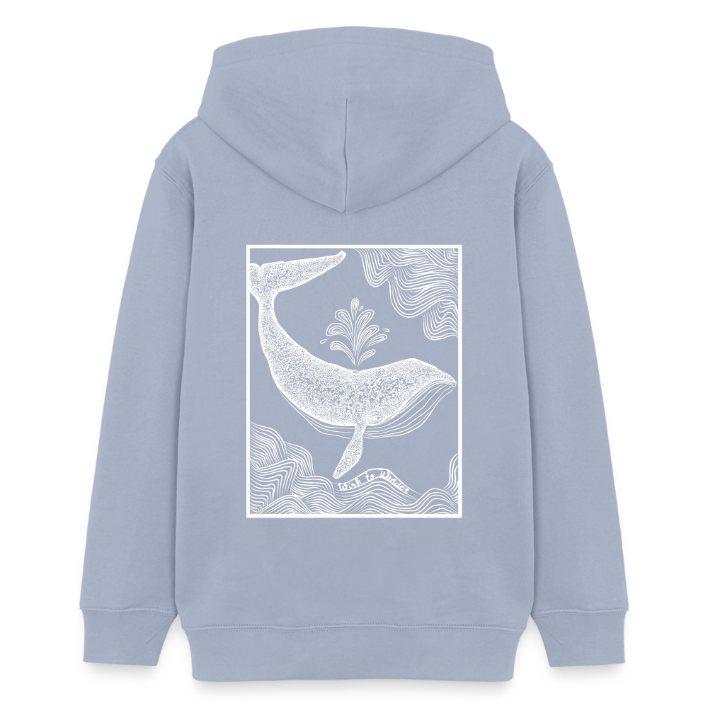 Wish To Wonder - whale | Teen Organic Hoodie - lavender-violet