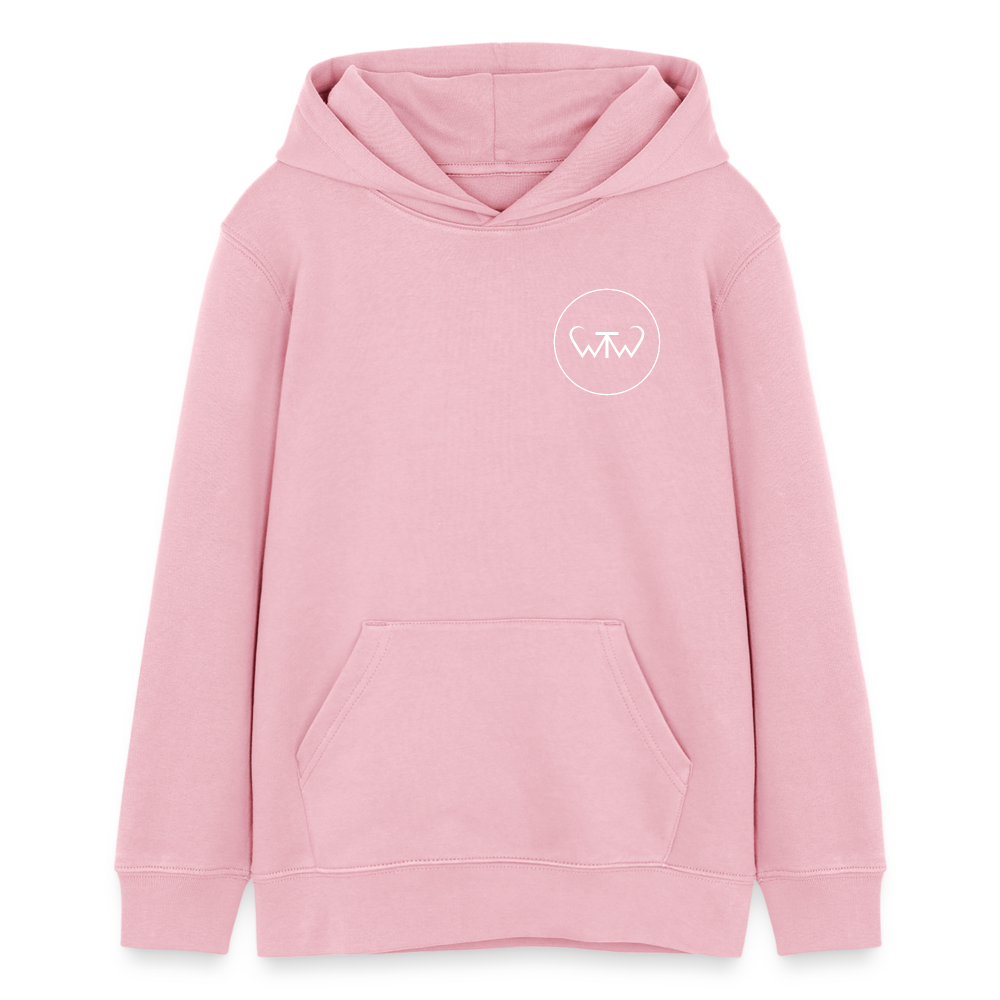 Wish To Wonder - whale | Teen Organic Hoodie - cotton pink