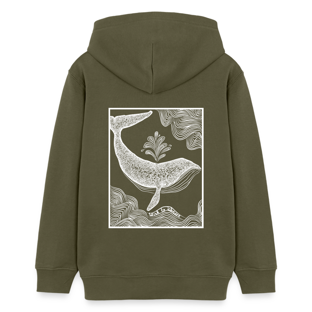 Wish To Wonder - whale | Teen Organic Hoodie - khaki