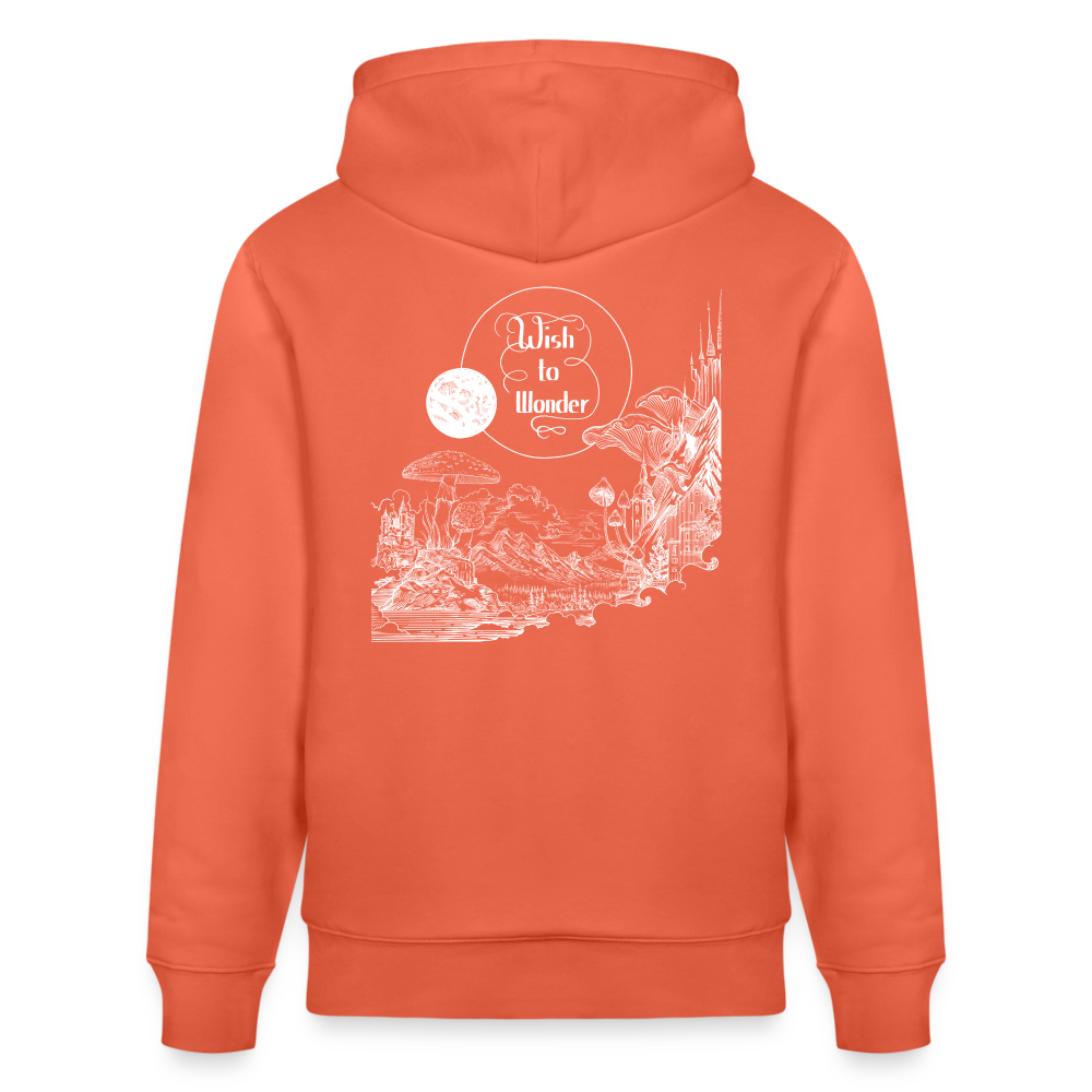 Wish To Wonder - Welcome To Wonderland | Unisex Organic Hoodie - light red