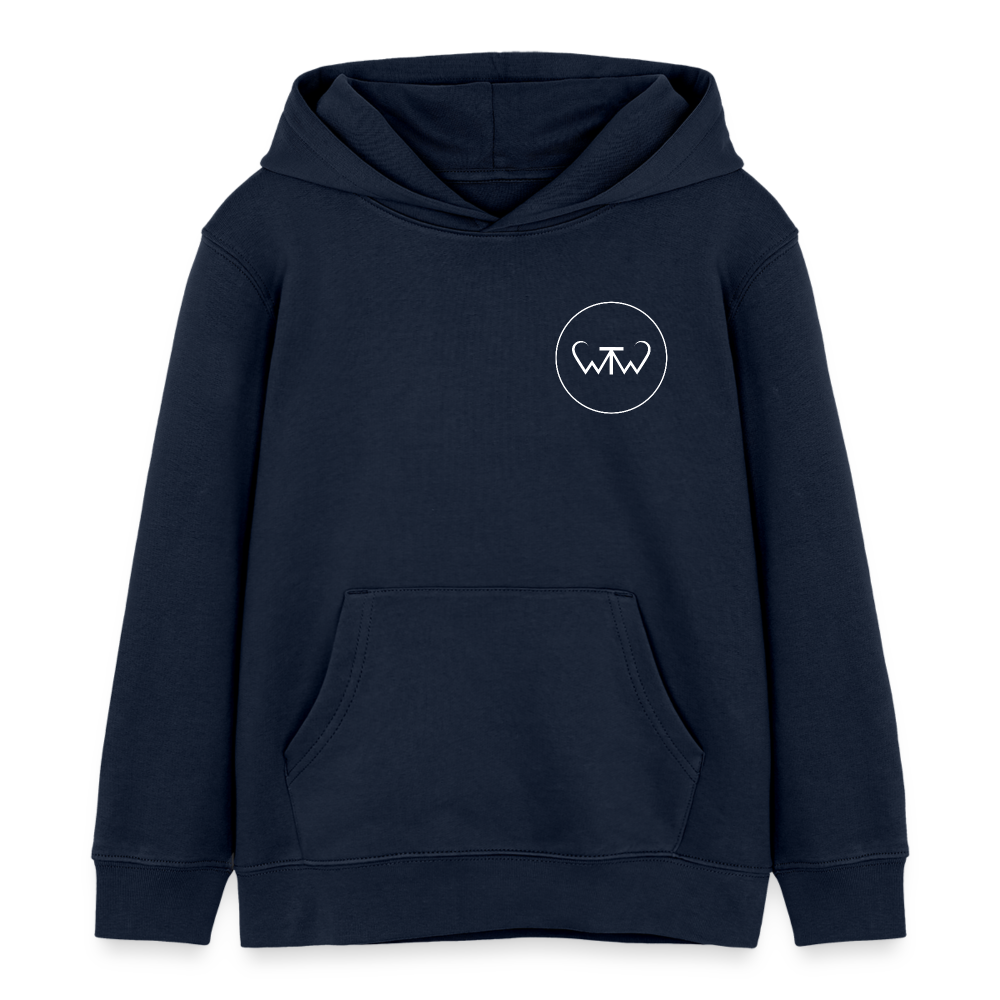 Wish To Wonder - whale | Kids’ Organic Hoodie - navy