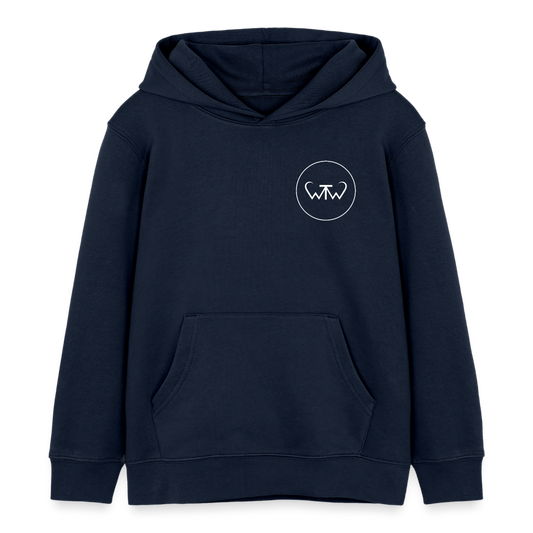 Wish To Wonder - whale | Kids’ Organic Hoodie - navy