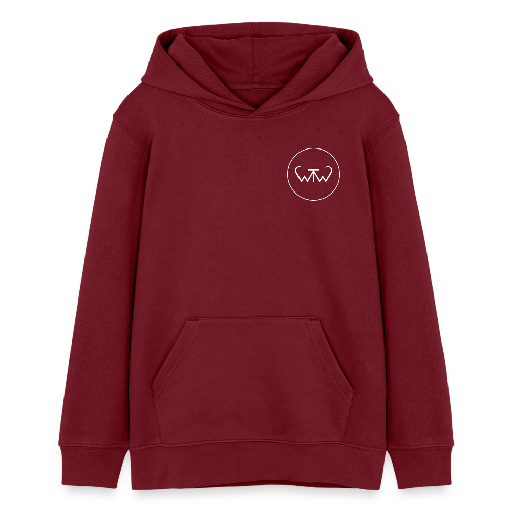 Wish To Wonder - Welcome To Wonderland | Teen Organic Hoodie - burgundy