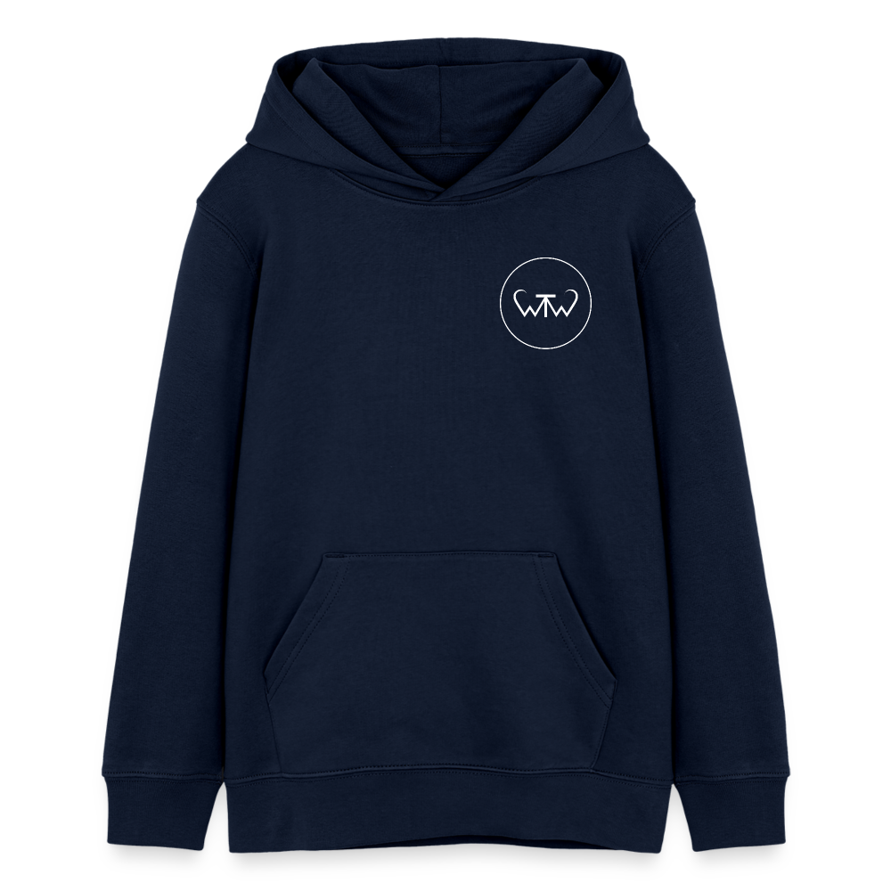 Wish To Wonder - Welcome To Wonderland | Teen Organic Hoodie - navy