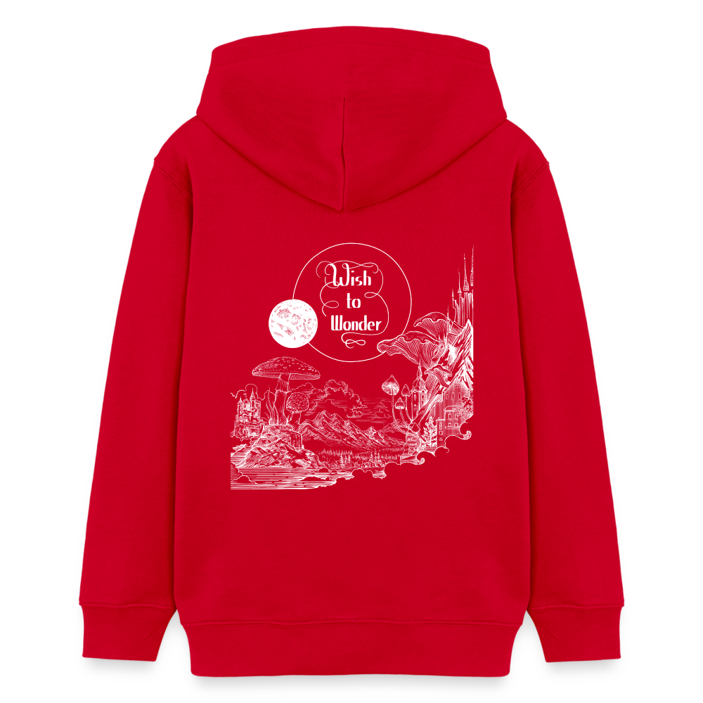 Wish To Wonder - Welcome To Wonderland | Teen Organic Hoodie - red