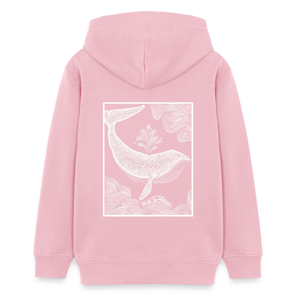 Wish To Wonder - whale | Teen Organic Hoodie - cotton pink