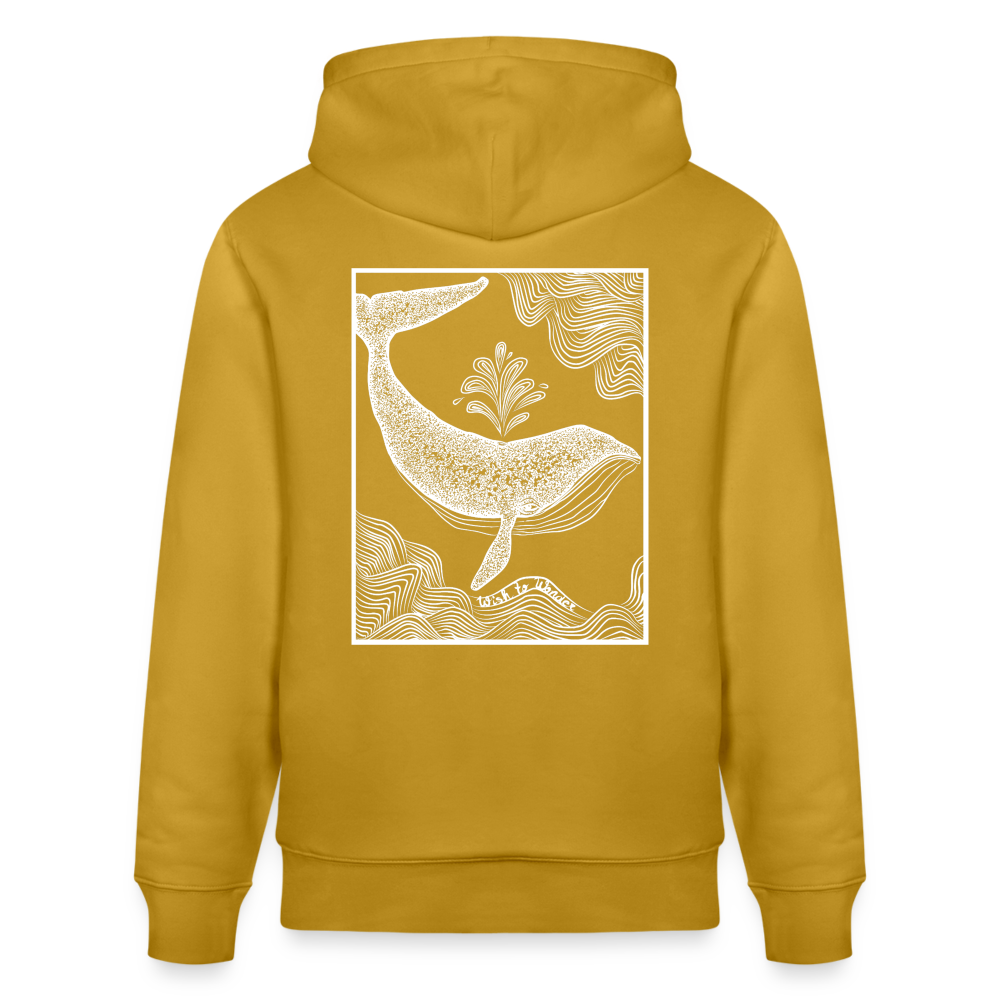 Wish To Wonder - whale | Unisex Organic Hoodie - ochre