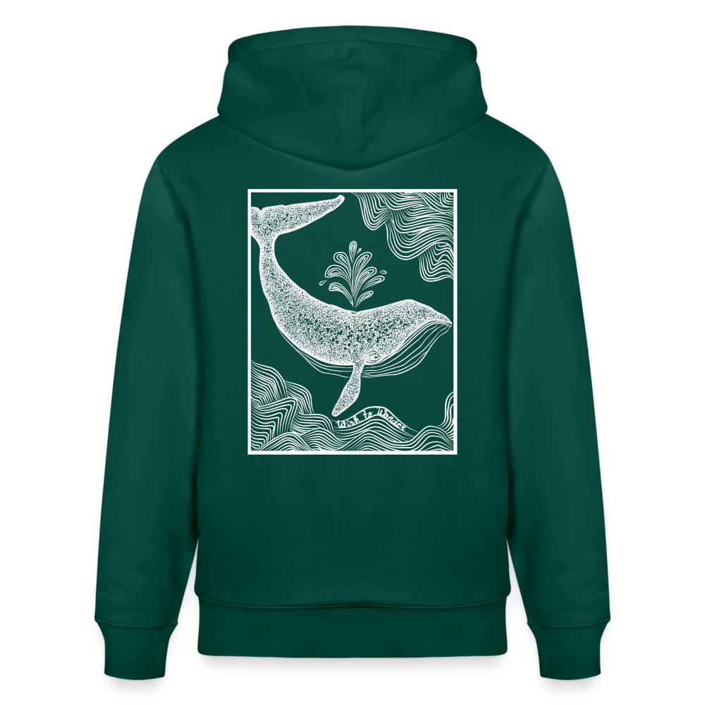 Wish To Wonder - whale | Unisex Organic Hoodie - forest