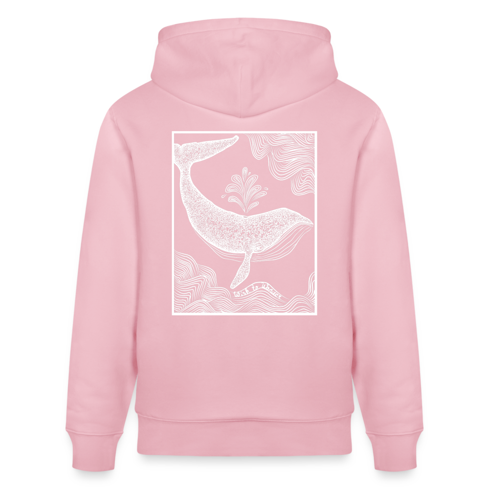 Wish To Wonder - whale | Unisex Organic Hoodie - cotton pink