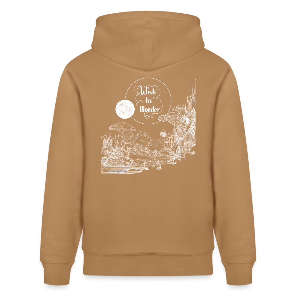 Wish To Wonder - Welcome To Wonderland | Unisex Organic Hoodie - Latte