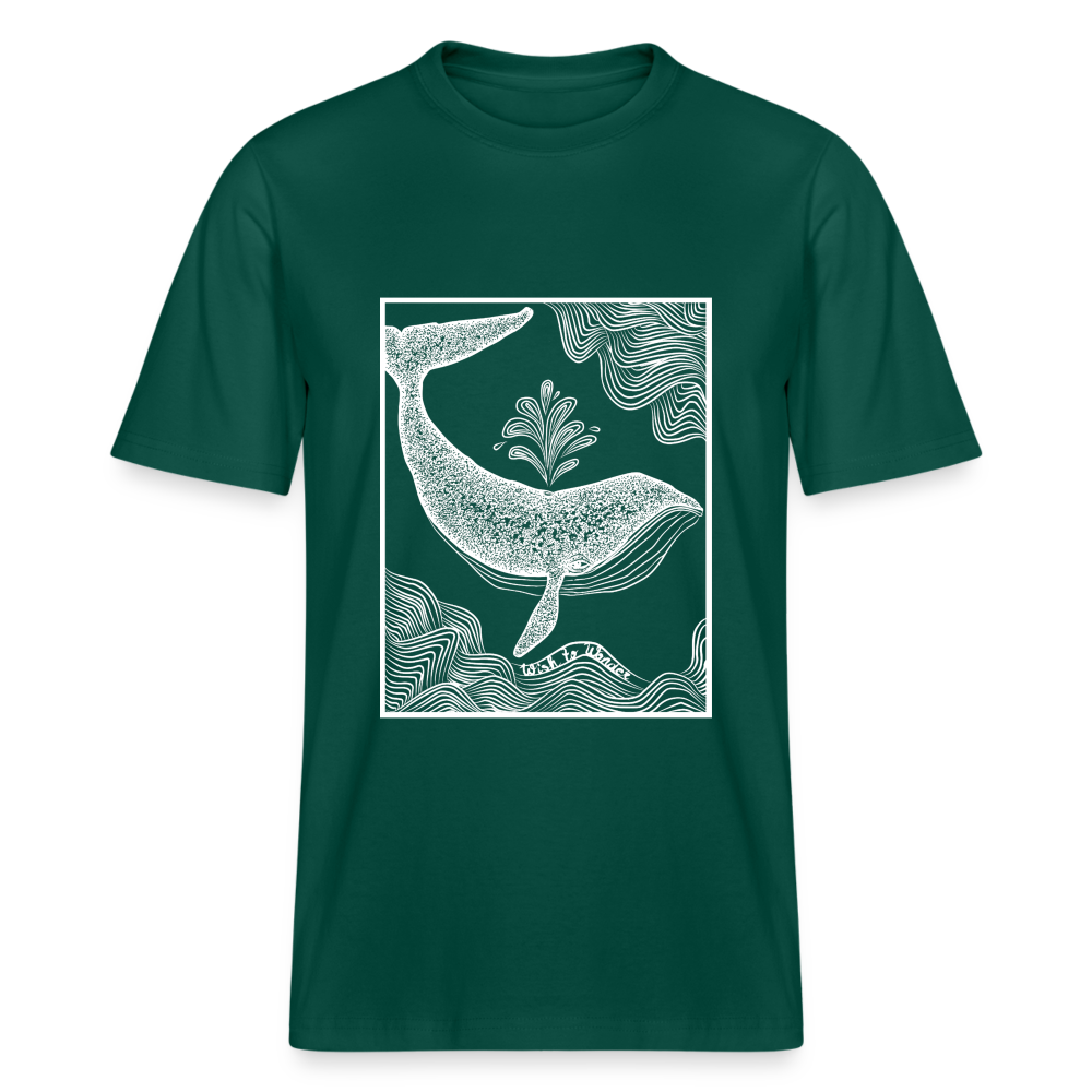 Wish To Wonder - whale | Relaxed Fit Unisex Organic T-Shirt - forest