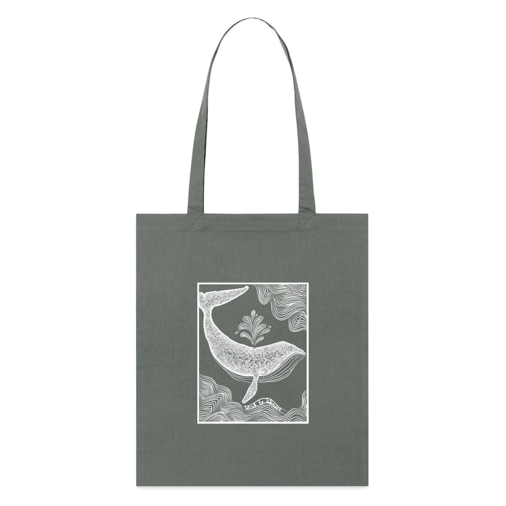 Wish To Wonder - whale | Organic Tote Bag - anthracite