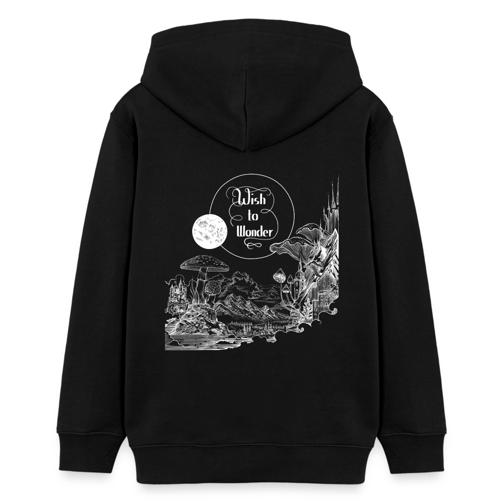 Wish To Wonder - Welcome To Wonderland | Teen Organic Hoodie - black