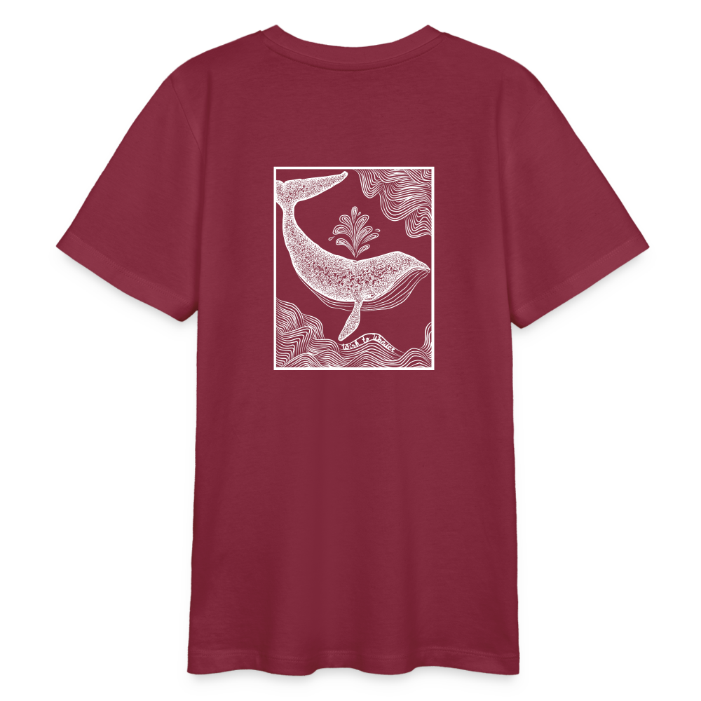 Wish To Wonder - whale | Organic Teen T-Shirt - burgundy