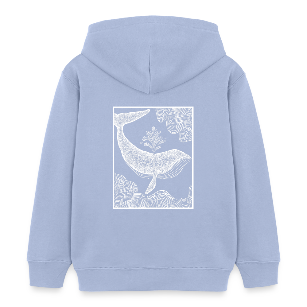 Wish To Wonder - whale | Kids’ Organic Hoodie - sky