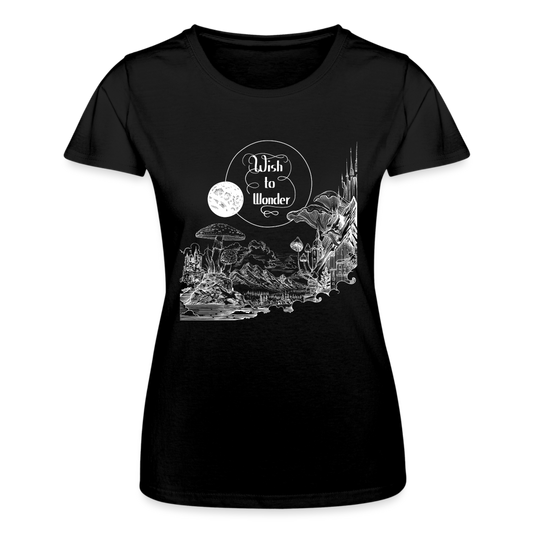 Wish To Wonder - Welcome To Wonderland | Fruit of the loom Women’s T-Shirt - black