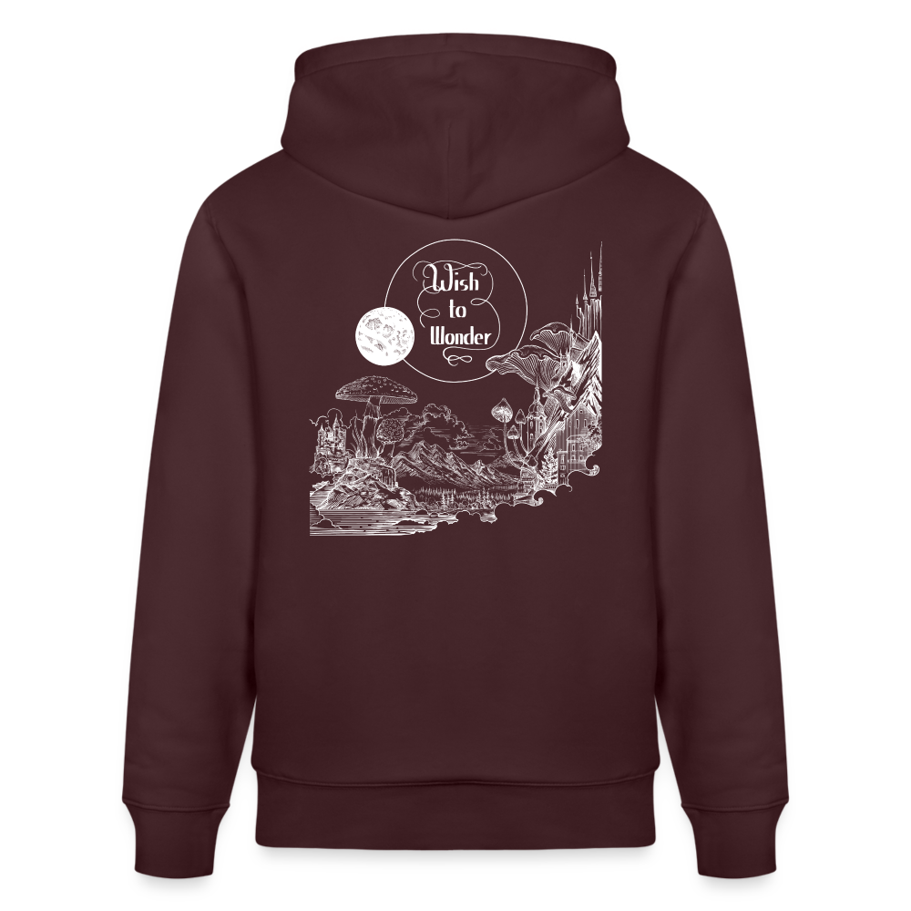 Wish To Wonder - Welcome To Wonderland | Unisex Organic Hoodie - maroon