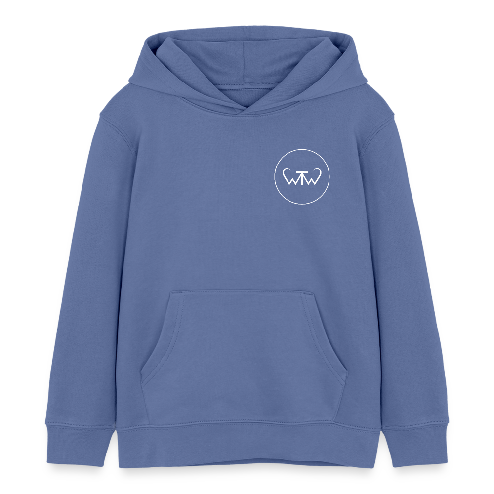 Wish To Wonder - whale | Kids’ Organic Hoodie - bright blue