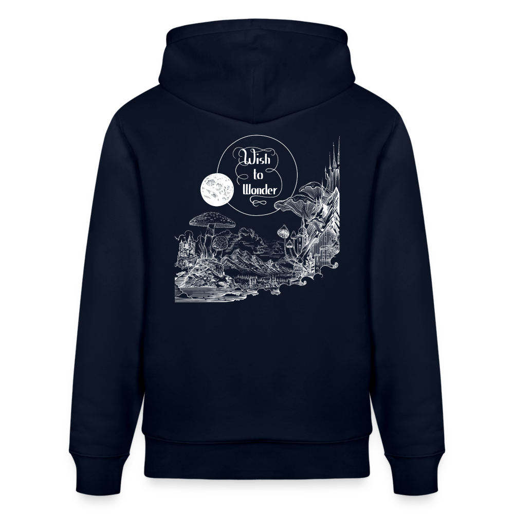 Wish To Wonder - Welcome To Wonderland | Unisex Organic Hoodie - navy