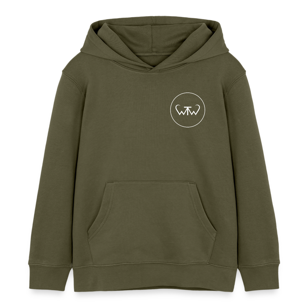 Wish To Wonder - Welcome To Wonderland | Kids’ Organic Hoodie - khaki