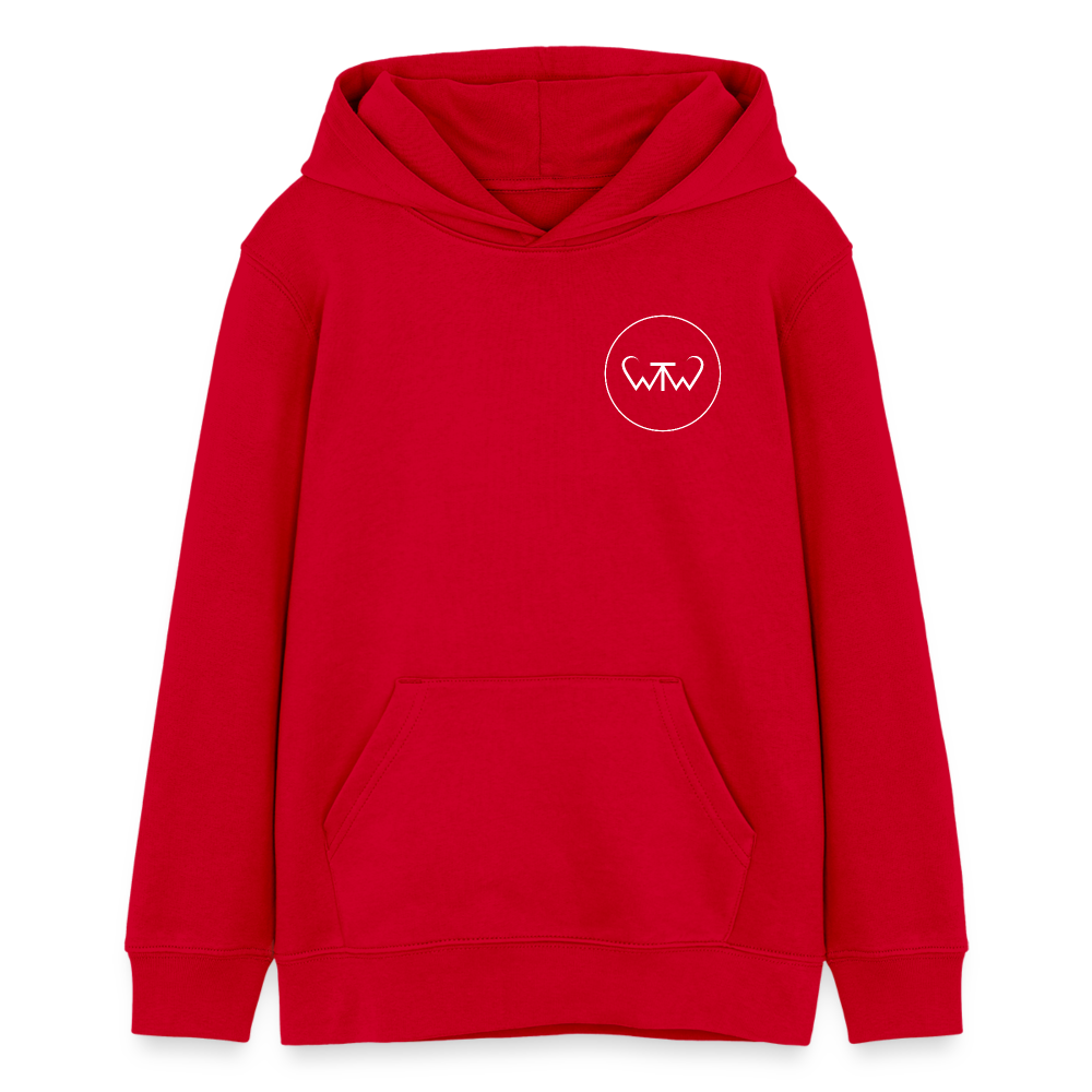 Wish To Wonder - whale | Teen Organic Hoodie - red