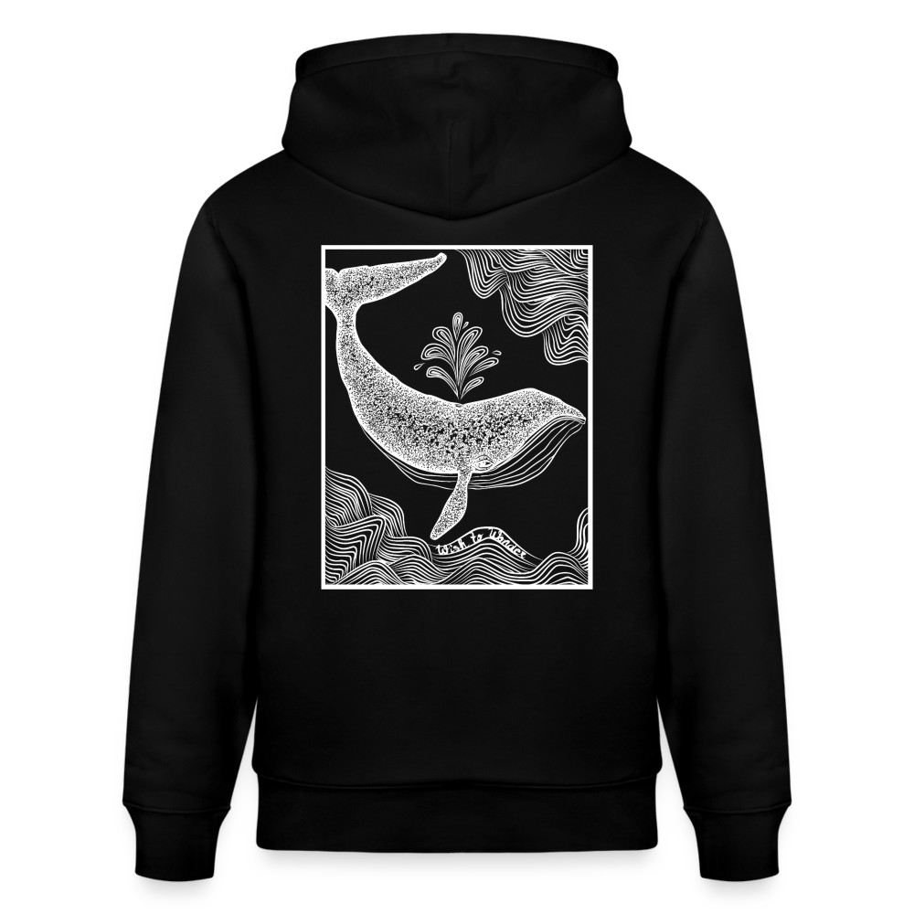 Wish To Wonder - whale | Unisex Organic Hoodie - black