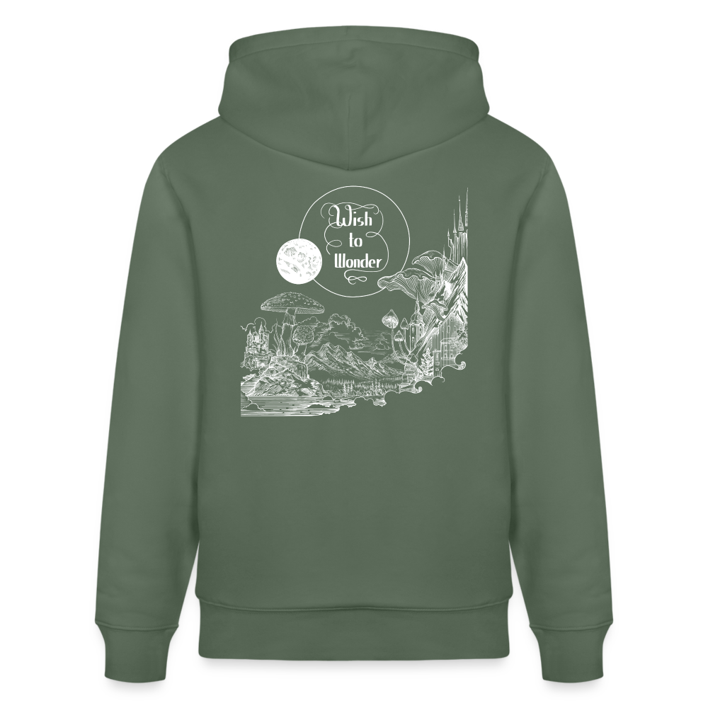 Wish To Wonder - Welcome To Wonderland | Unisex Organic Hoodie - cypress green