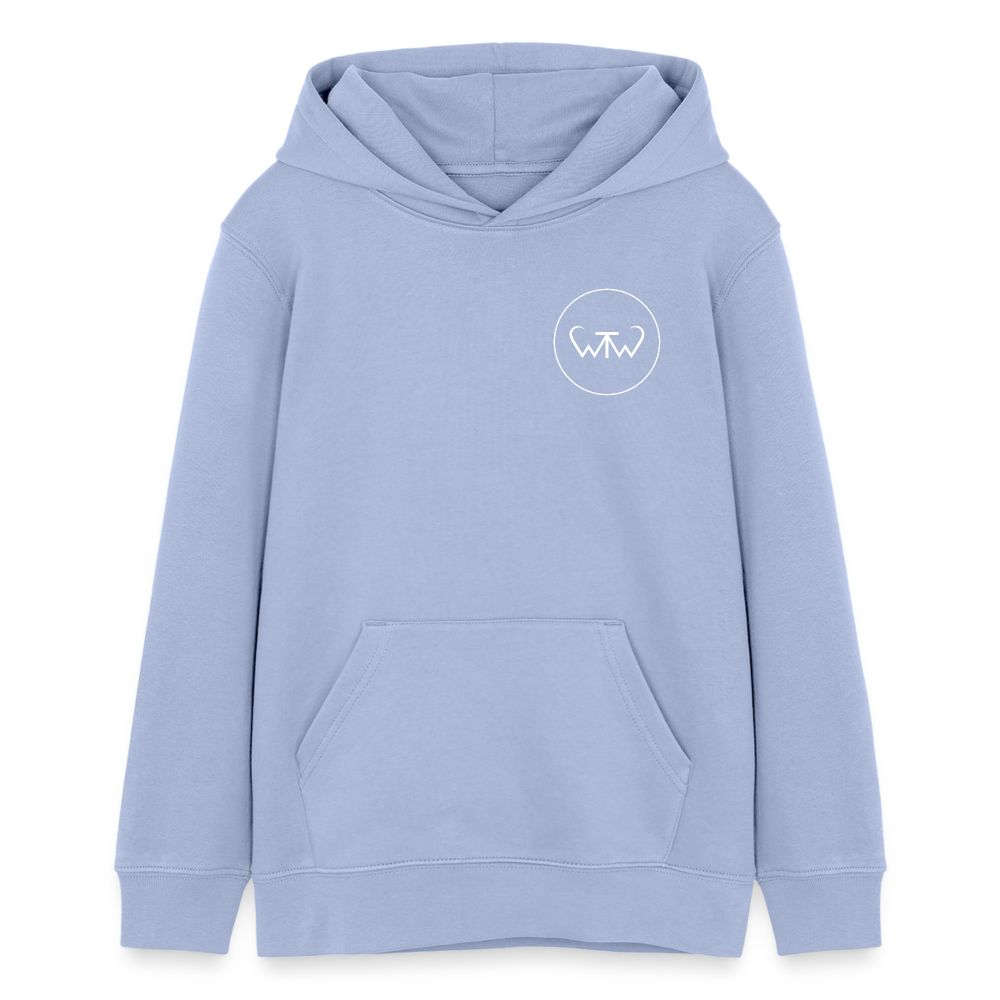 Wish To Wonder - whale | Teen Organic Hoodie - sky