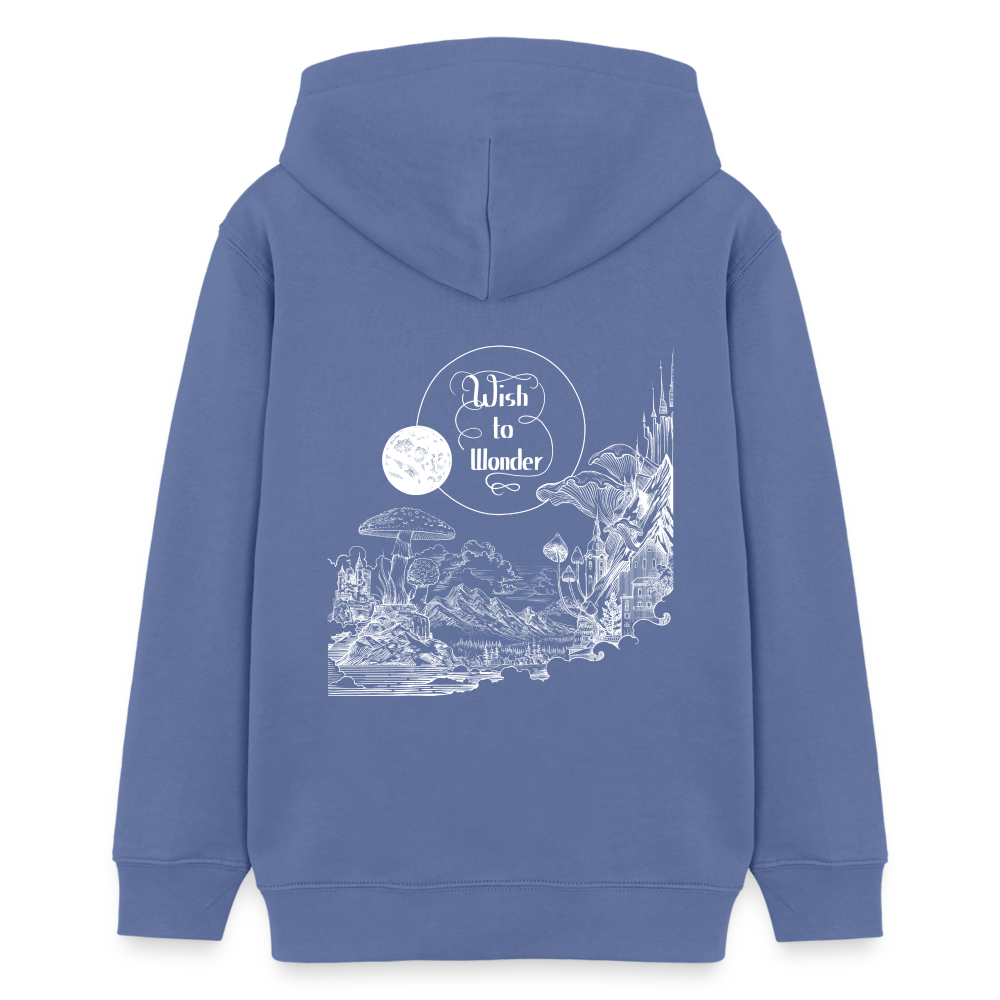 Wish To Wonder - Welcome To Wonderland | Teen Organic Hoodie - bright blue