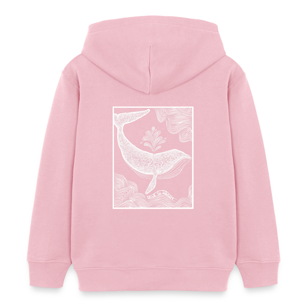 Wish To Wonder - whale | Kids’ Organic Hoodie - cotton pink