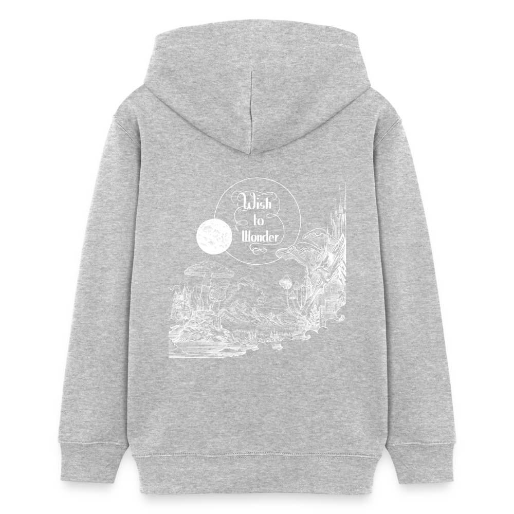 Wish To Wonder - Welcome To Wonderland | Teen Organic Hoodie - heather grey