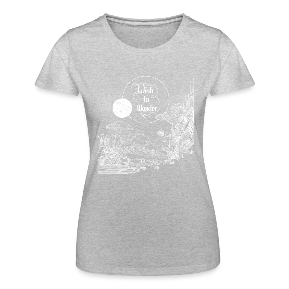 Wish To Wonder - Welcome To Wonderland | Fruit of the loom Women’s T-Shirt - heather grey