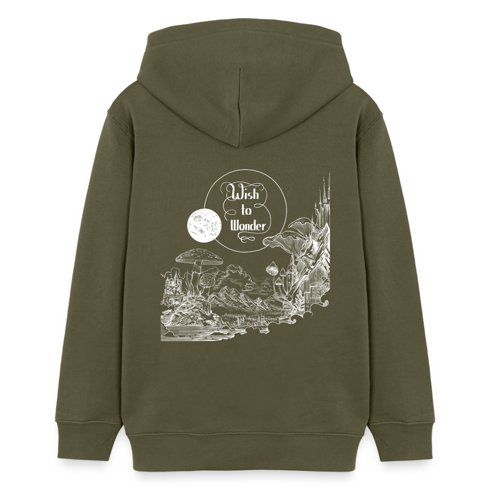 Wish To Wonder - Welcome To Wonderland | Teen Organic Hoodie - khaki