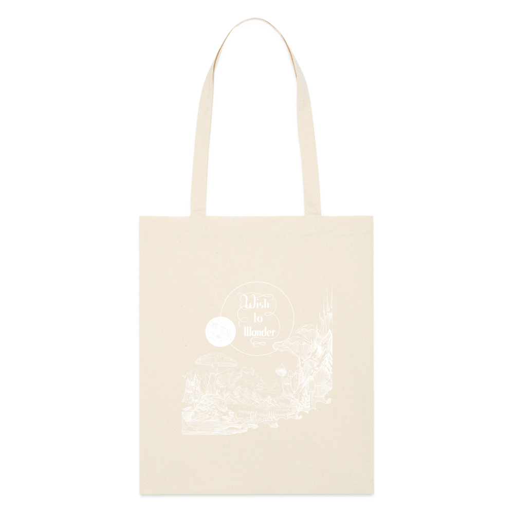 Wish To Wonder - Welcome To Wonderland | Organic Tote Bag - natural raw