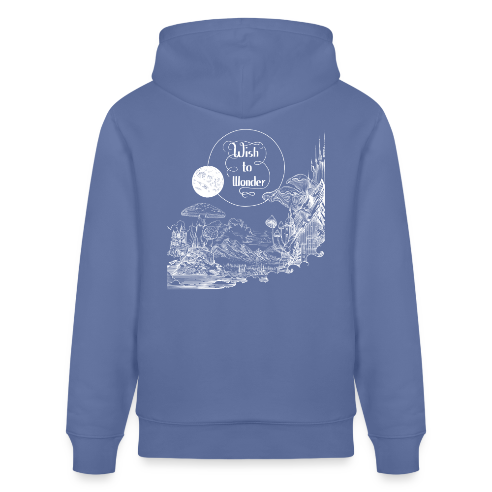 Wish To Wonder - Welcome To Wonderland | Unisex Organic Hoodie - bright blue