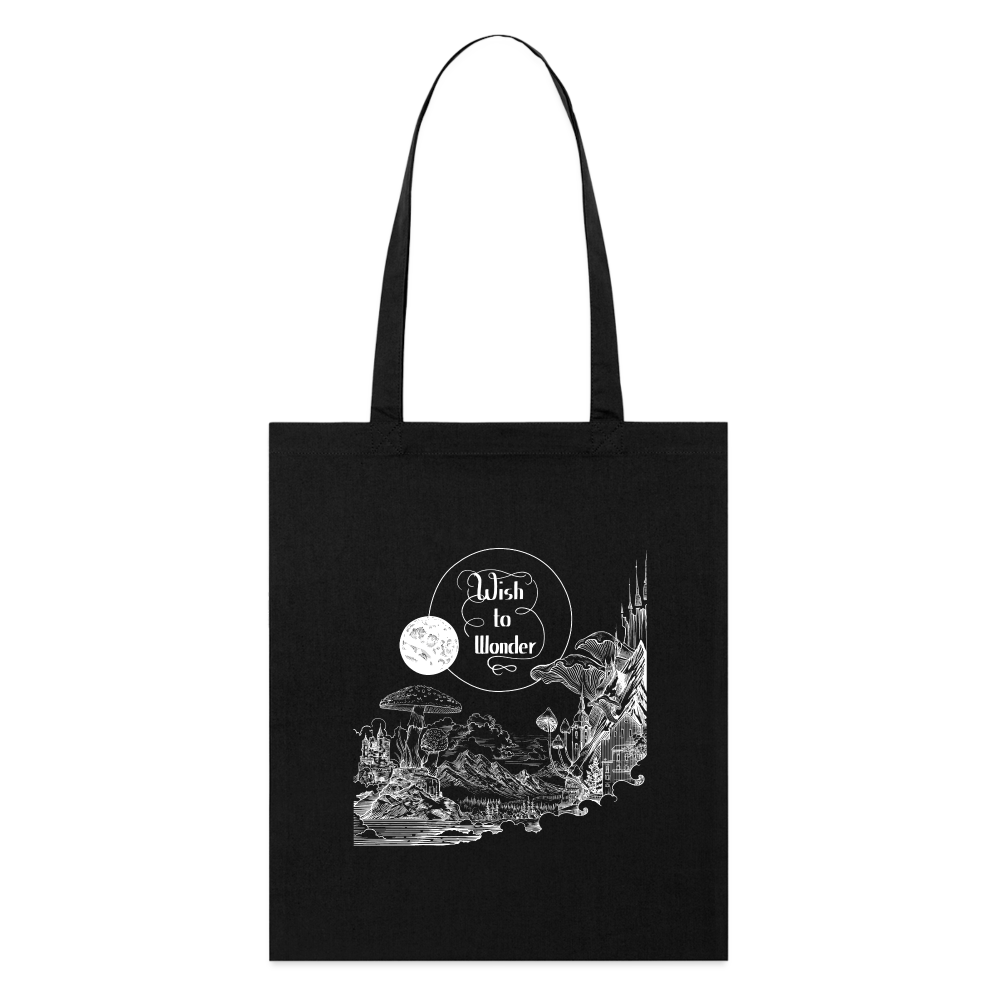 Wish To Wonder - Welcome To Wonderland | Organic Tote Bag - black