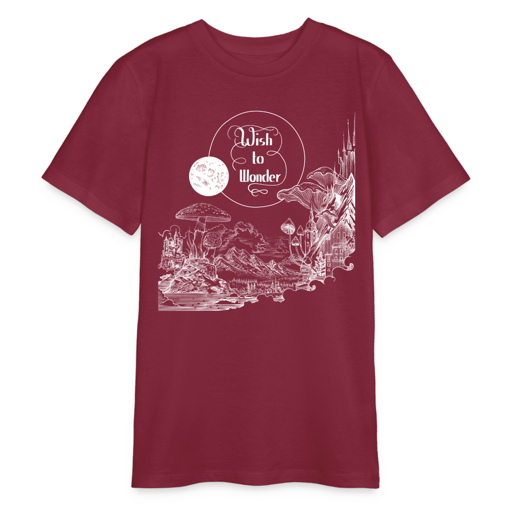 Wish To Wonder - Welcome To Wonderland | Organic Teen T-Shirt - burgundy