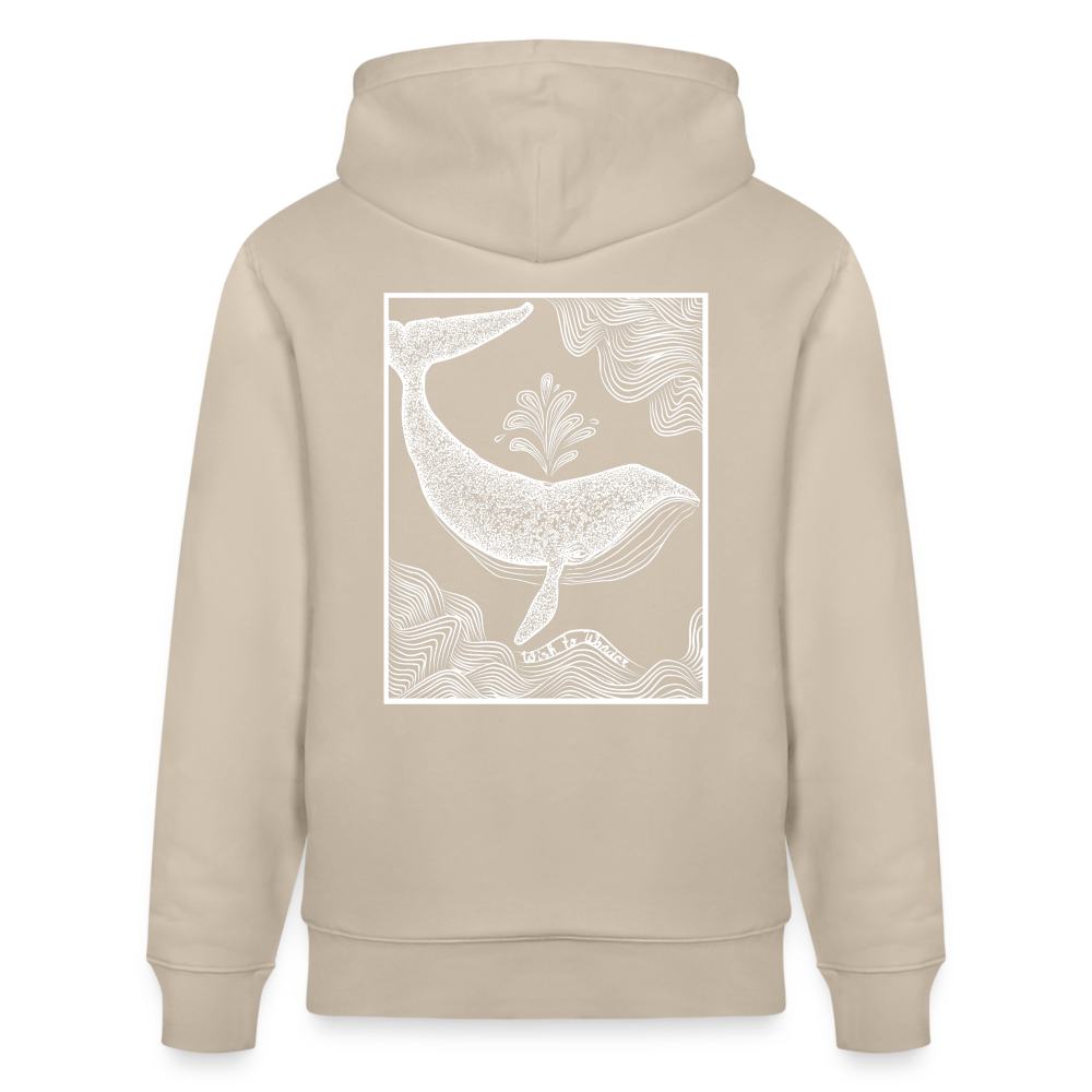 Wish To Wonder - whale | Unisex Organic Hoodie - beige