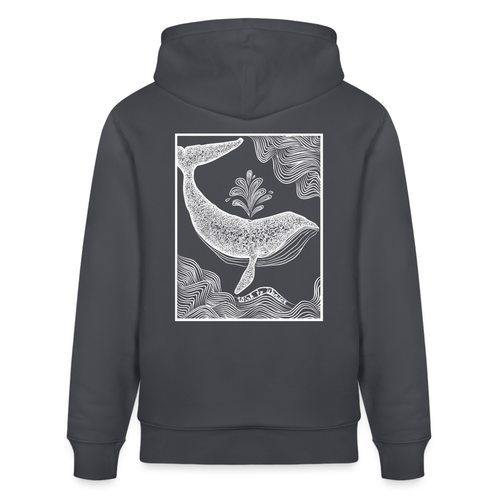 Wish To Wonder - whale | Unisex Organic Hoodie - indigo blue